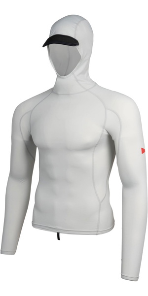 2026 Florence Marine X Hombres Chaleco De Lycra Con Capucha, Bolsillos Y Mangas Largas FMSS00011 - Silver